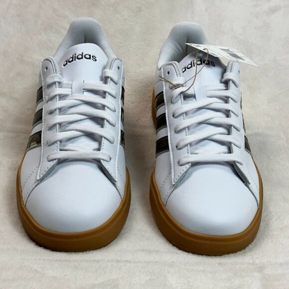 Adidas Grand Court 2.0 Shoes Camo Cloud White Olive Strata Putty Grey Men's 7 US - Picture 7 of 16